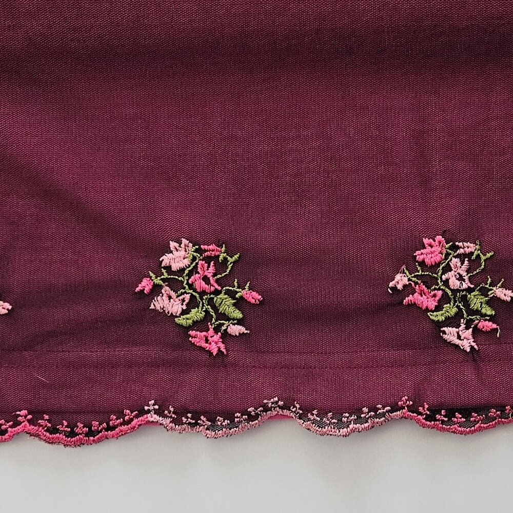 RARE VINTAGE Betsey Johnson New York Mesh Overlay Embroidered Skirt P - Picture 4 of 16
